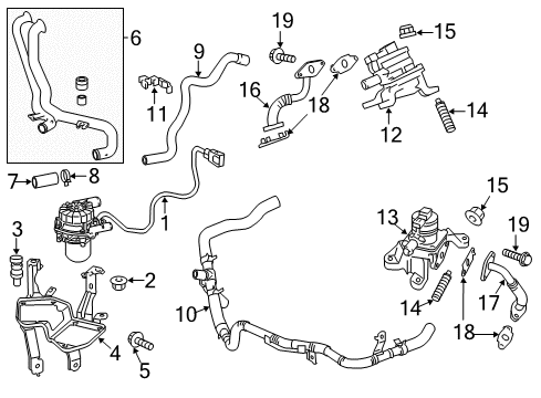 2012 Toyota Tundra Exhaust Manifold Nut Diagram for 90178-A0048