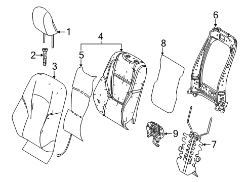 2025 Toyota 4Runner Driver Seat Components Diagram 3 - Thumbnail