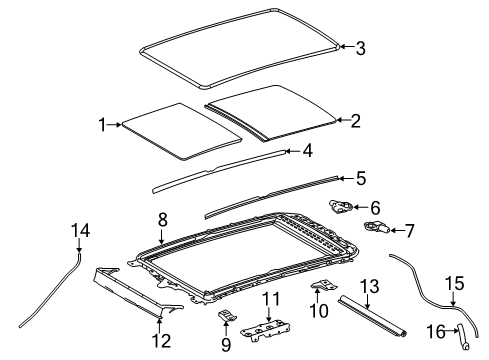2017 Toyota Highlander Sunroof Diagram
