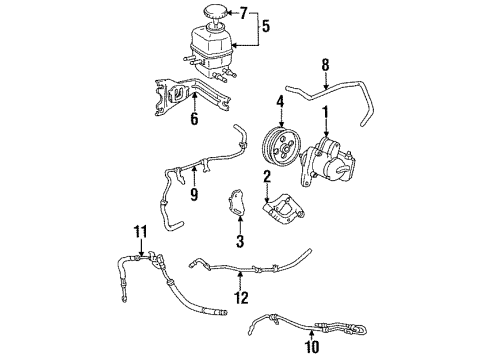 1992 Toyota Camry P/S Pump & Hoses Diagram 3 - Thumbnail