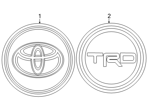 2025 Toyota Tacoma Wheel Covers & Trim Diagram