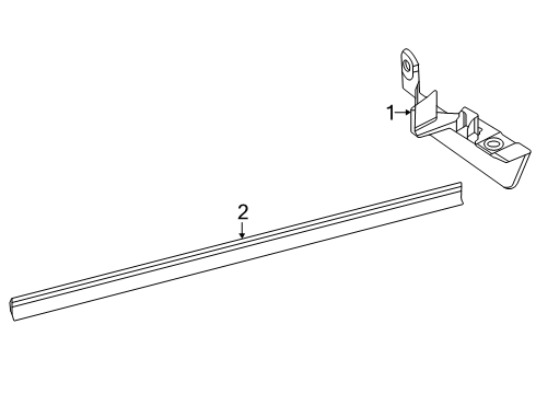 2025 Toyota Crown Exterior Trim - Pillars Diagram
