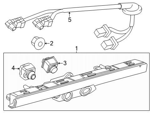 2025 Toyota Tacoma High Mount Lamps Diagram