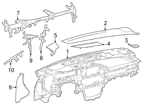 2025 Toyota Crown Instrument Panel Diagram