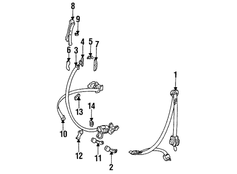 1993 Toyota Tercel Front Seat Belts Diagram