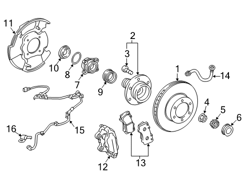 2018 Toyota Tacoma Brake Components Diagram 2 - Thumbnail