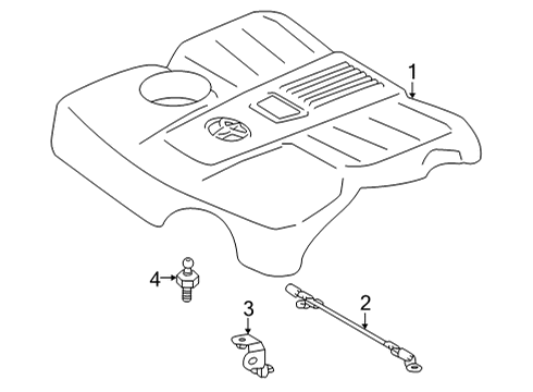 2025 Toyota Tundra Engine Appearance Cover Diagram