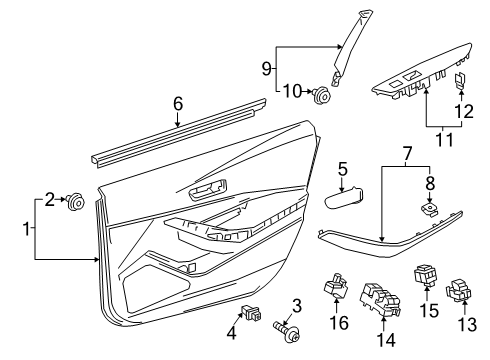 2024 Toyota Corolla Rear Door Diagram 2 - Thumbnail
