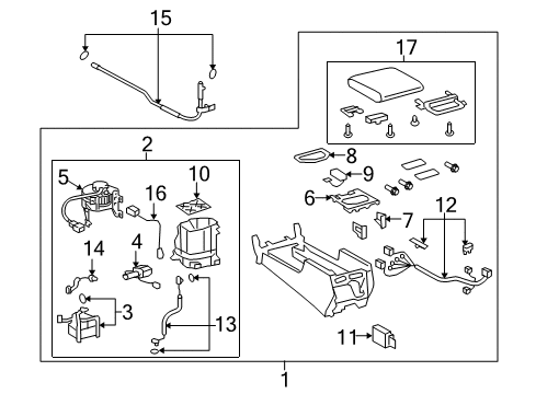 2014 Toyota Land Cruiser Console Diagram 3 - Thumbnail
