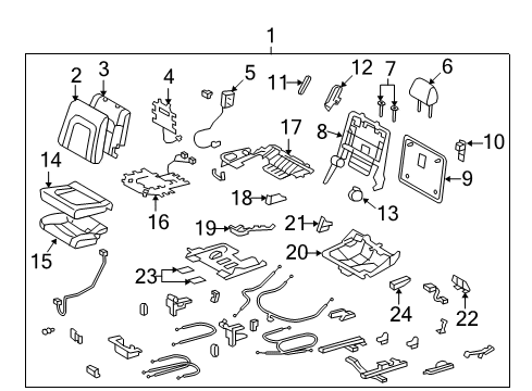 2014 Toyota Land Cruiser Second Row Seats Diagram 4 - Thumbnail