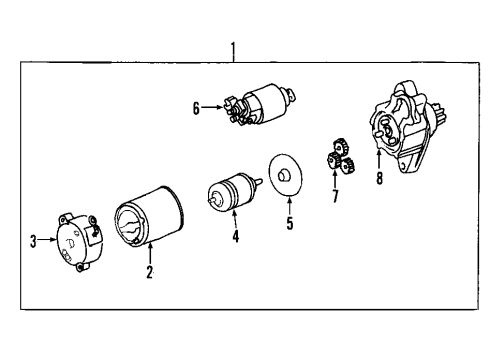 2013 Scion xB Starter Diagram for 28100-20022
