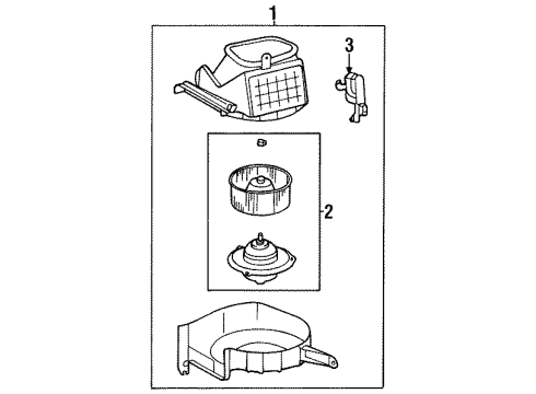 1996 Toyota Land Cruiser Blower Motor Diagram for 87130-60260
