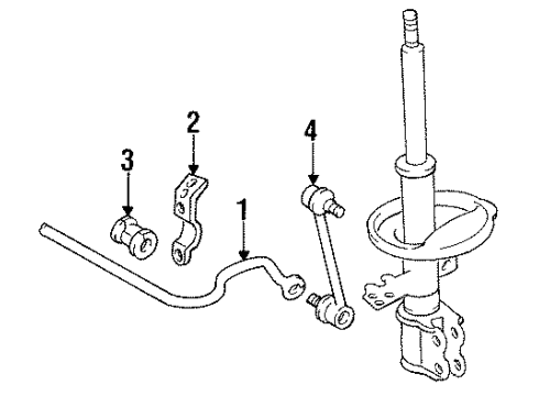 1994 Toyota Camry Stabilizer Bar & Components Diagram 4 - Thumbnail