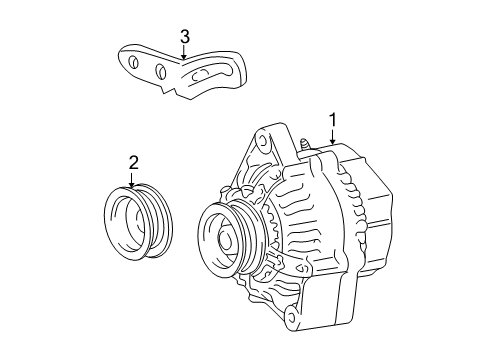 2005 Scion xB Pulley Diagram for 27411-11060