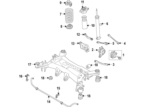2025 Toyota GR Supra Lower Control Arm - Rear Diagram