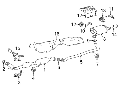 2019 Toyota Camry Exhaust System Diagram 2 - Thumbnail
