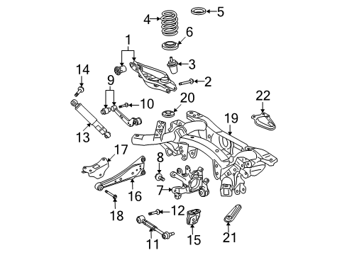 2011 Toyota RAV4 Rear Suspension Components Diagram 2 - Thumbnail