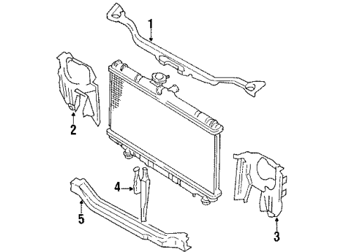 1989 Toyota Corolla Radiator Support Diagram
