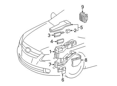 2007 Toyota Avalon Electrical Components Diagram