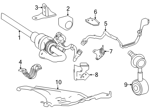 2025 Toyota Tacoma Stabilizer Bar & Components Diagram 2 - Thumbnail