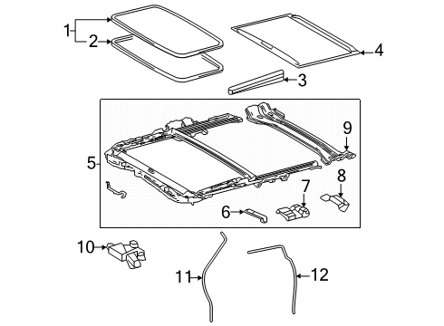 2025 Toyota Tacoma Sunroof Diagram