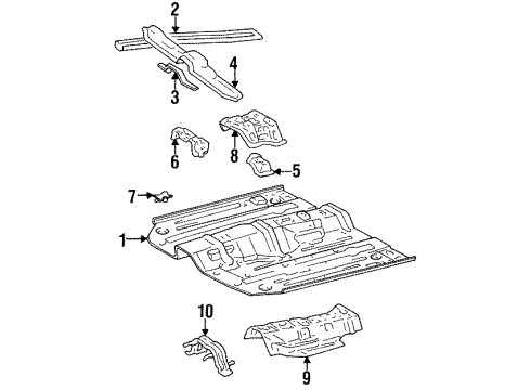 1997 Toyota Tercel Floor & Rails Diagram 2 - Thumbnail