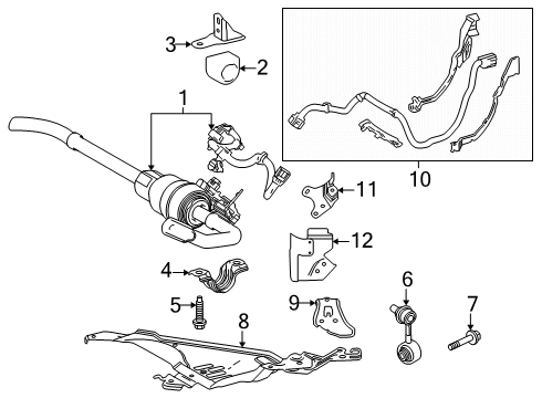 2024 Toyota Land Cruiser Bracket, Stabilizer Diagram for 48824-60260