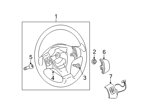 2008 Scion xB Steering Wheel Diagram for 45100-12E00-B0