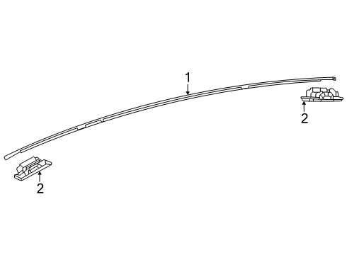 2025 Toyota Camry Exterior Trim - Roof Diagram