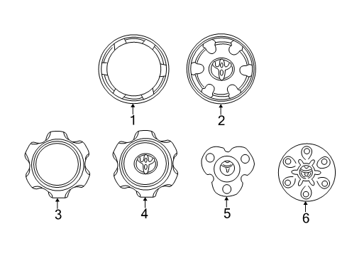 1995 Toyota Tacoma Wheel Covers & Trim Diagram 2 - Thumbnail