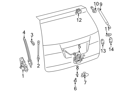2006 Toyota Sienna Lift Gate Diagram