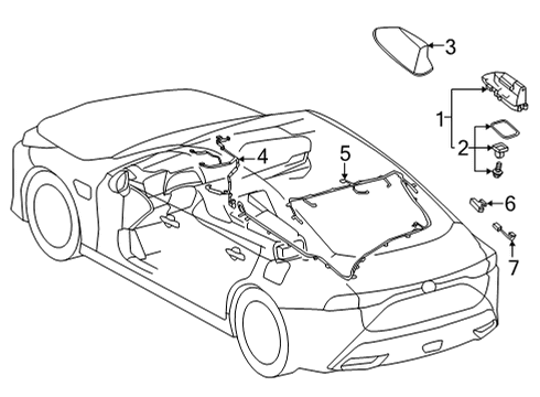 2025 Toyota Mirai Antenna & Radio Diagram