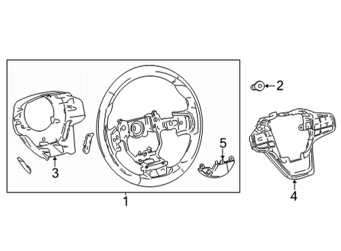 2025 Toyota Mirai Steering Wheel & Trim Diagram