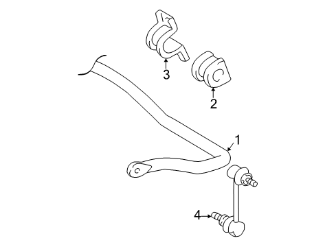 2004 Toyota Sequoia Stabilizer Bar & Components Diagram