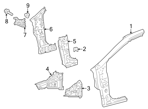2025 Toyota GR Corolla Hinge Pillar Diagram