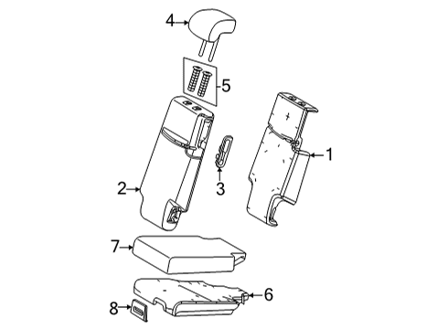 2024 Toyota Sienna Second Row Seats Diagram 2 - Thumbnail