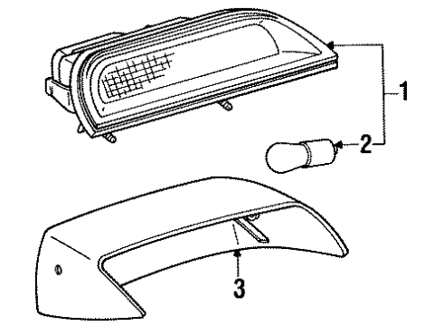 1987 Toyota Camry High Mount Lamps Diagram
