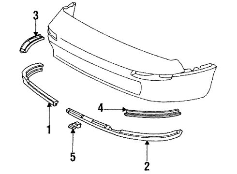 1992 Toyota MR2 Front Spoiler Diagram