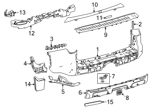 2025 Toyota 4Runner Bumper & Components - Rear Diagram