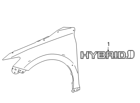 2018 Toyota Camry Exterior Trim - Fender Diagram