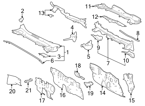 2025 Toyota GR Corolla Cowl Diagram