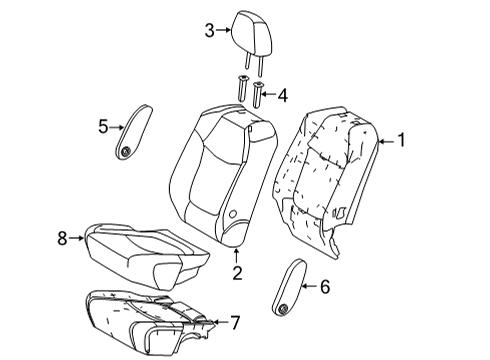 2024 Toyota Sienna Second Row Seats Diagram 4 - Thumbnail