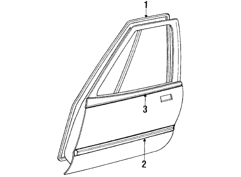 1986 Toyota Tercel Outer Panel, Driver Side Diagram for 67114-16040
