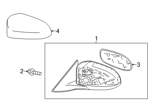 2013 Toyota Camry Outside Mirrors Diagram