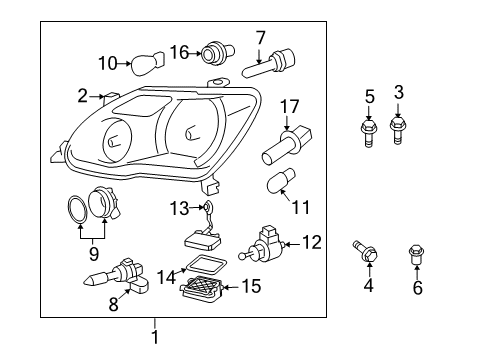 2010 Toyota Avalon Bulbs Diagram