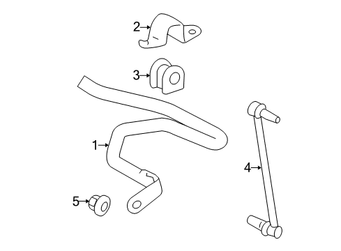 2008 Toyota Prius Stabilizer Bar & Components Diagram 2 - Thumbnail