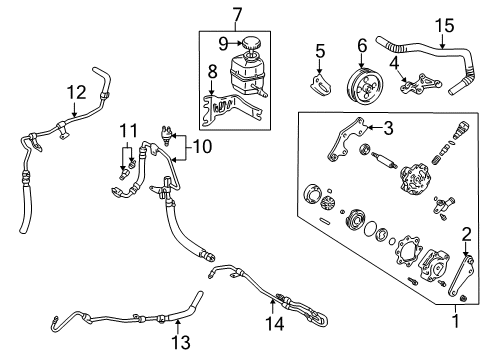 1997 Toyota Camry P/S Pump & Hoses Diagram 3 - Thumbnail