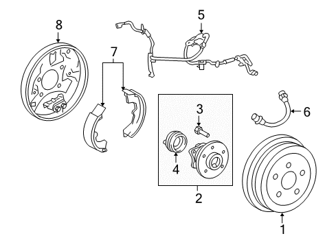 2012 Toyota Corolla Brake Components Diagram 2 - Thumbnail
