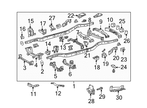 2024 Toyota 4Runner Frame & Components Diagram