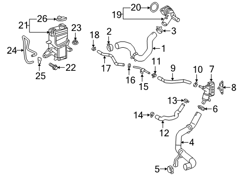 2025 Toyota RAV4 Radiator & Components Diagram 6 - Thumbnail